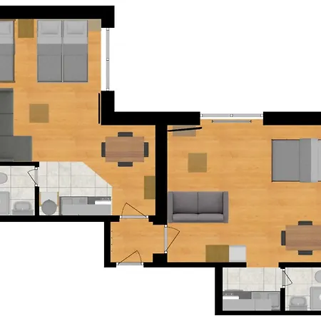 Town House 1 Und 2 شقة *